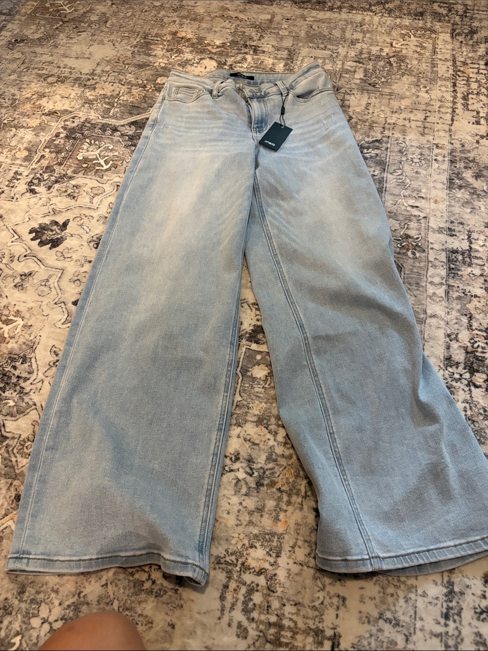 Light Blue High-Rise Wide-Leg Jeans for Women